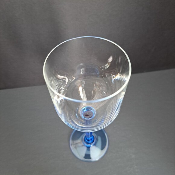 American Stemware Penthouse Sapphire Wine Glass 7 5/8" Blue Stem Elegant Clear - Picture 3 of 8